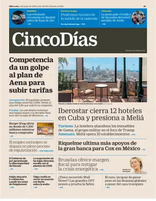 Portada de Cinco Días, 3 de junio de 2026