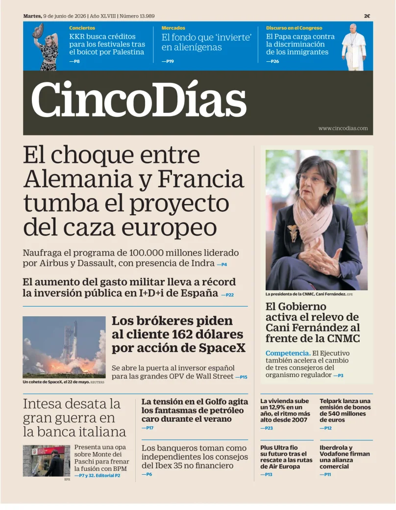 Portada de Cinco Días