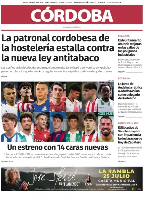 Portada de Córdoba, 23 de julio de 2026