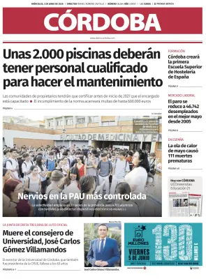 Portada de Córdoba, 3 de junio de 2026