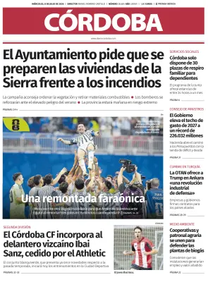 Portada de Córdoba, 8 de julio de 2026