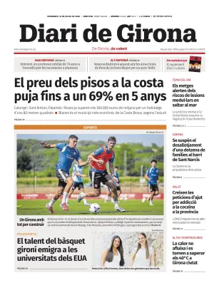 Portada de Diari de Girona, 10 de julio de 2026