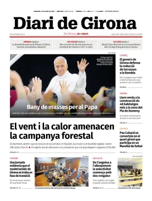 Portada de Diari de Girona, 10 de junio de 2026