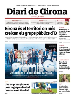 Portada de Diari de Girona, 12 de junio de 2026