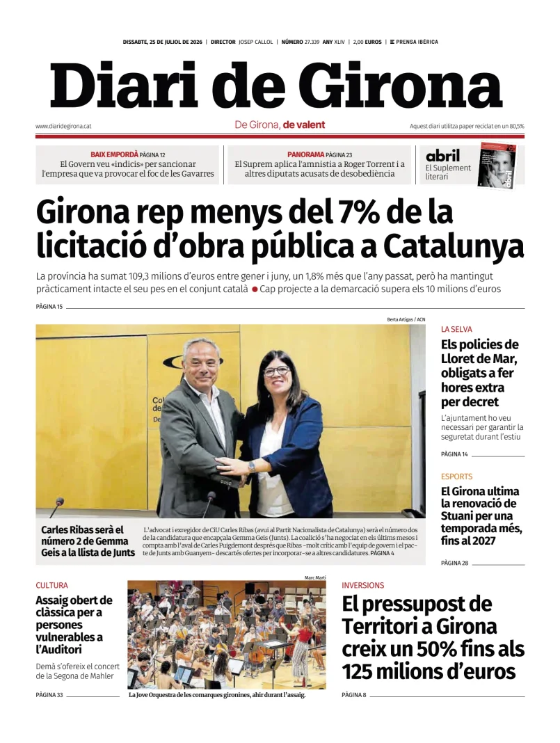 Portada de Diari de Girona