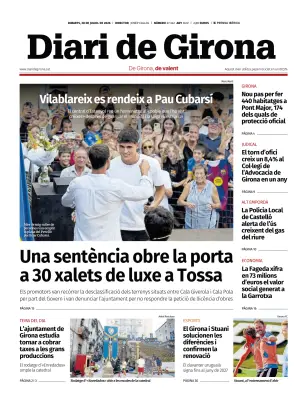Portada de Diari de Girona, 28 de julio de 2026