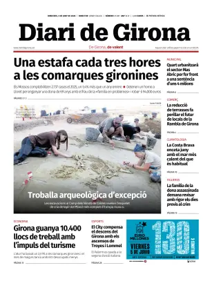 Portada de Diari de Girona, 3 de junio de 2026