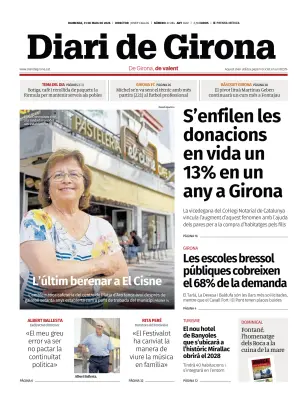 Portada de Diari de Girona, 31 de mayo de 2026
