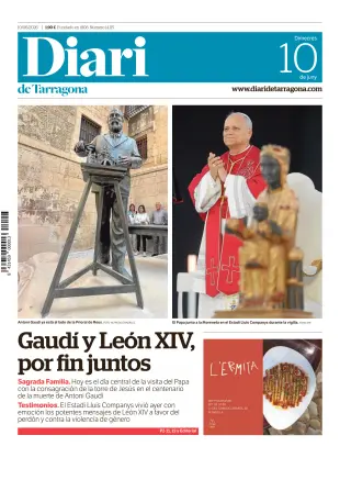 Portada de Diari de Tarragona, 10 de junio de 2026