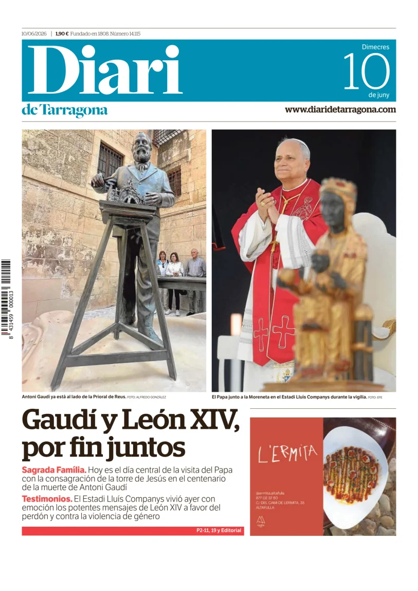 Portada de Diari de Tarragona