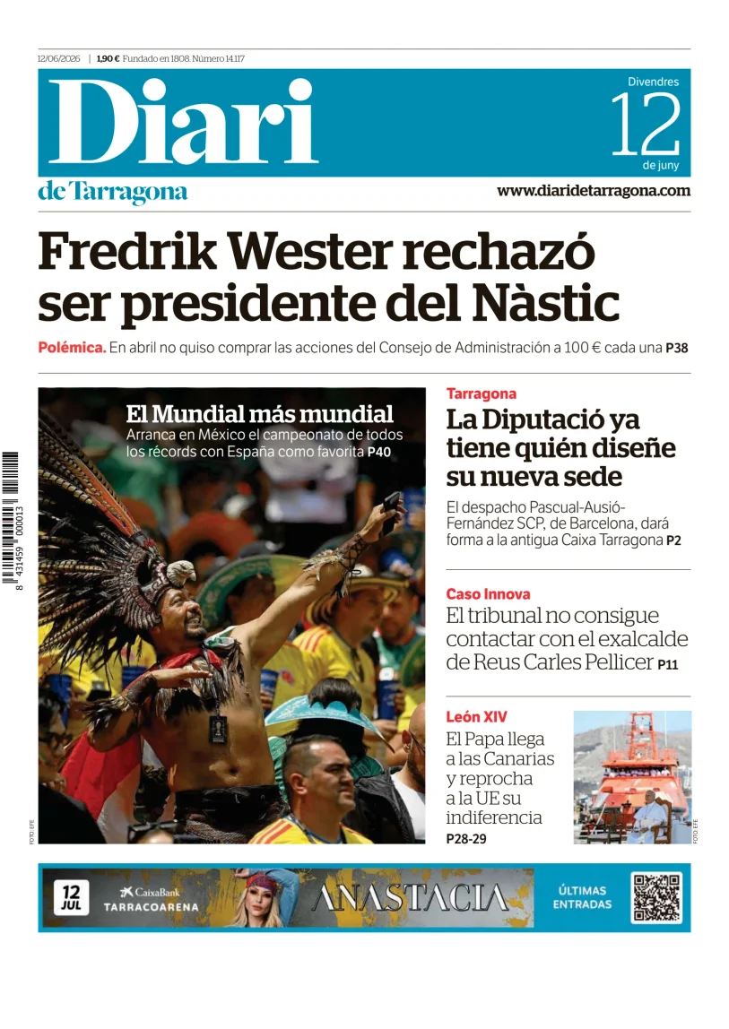 Portada de Diari de Tarragona