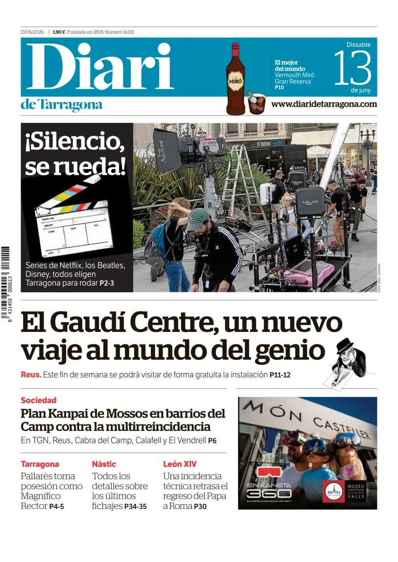 Portada de Diari de Tarragona
