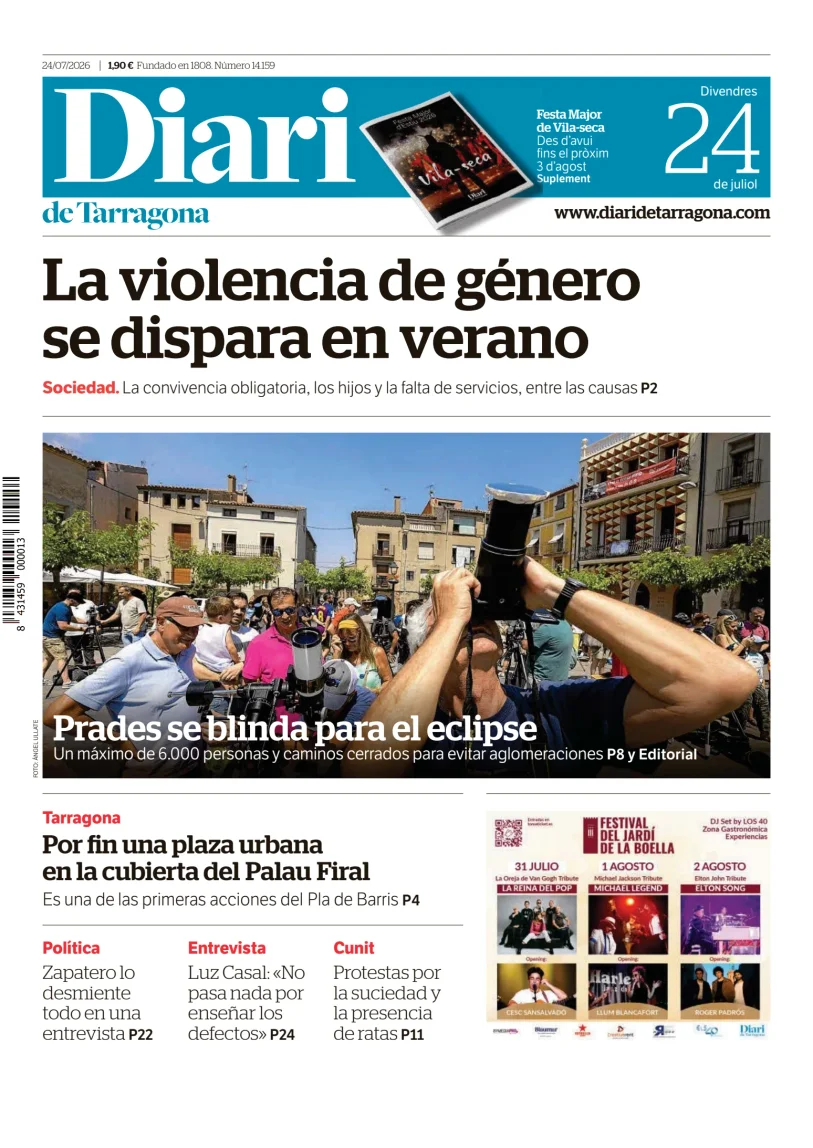 Portada de Diari de Tarragona