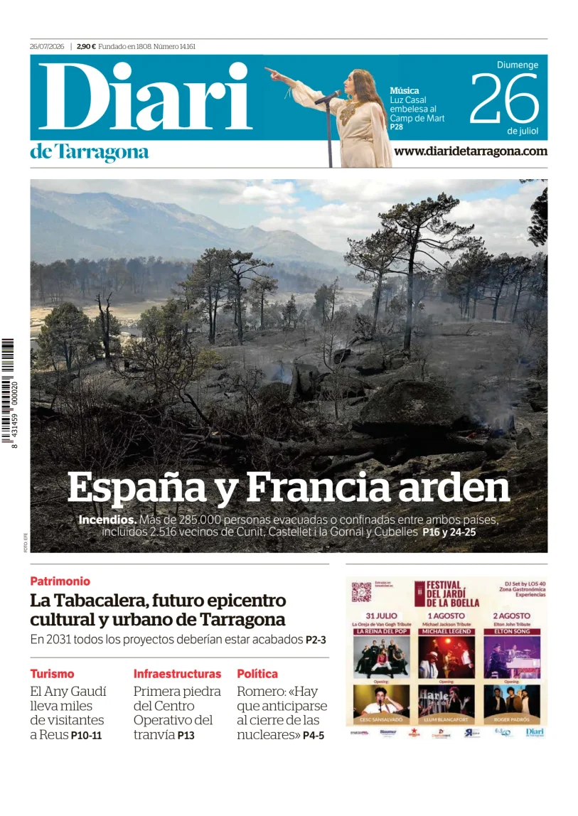 Portada de Diari de Tarragona