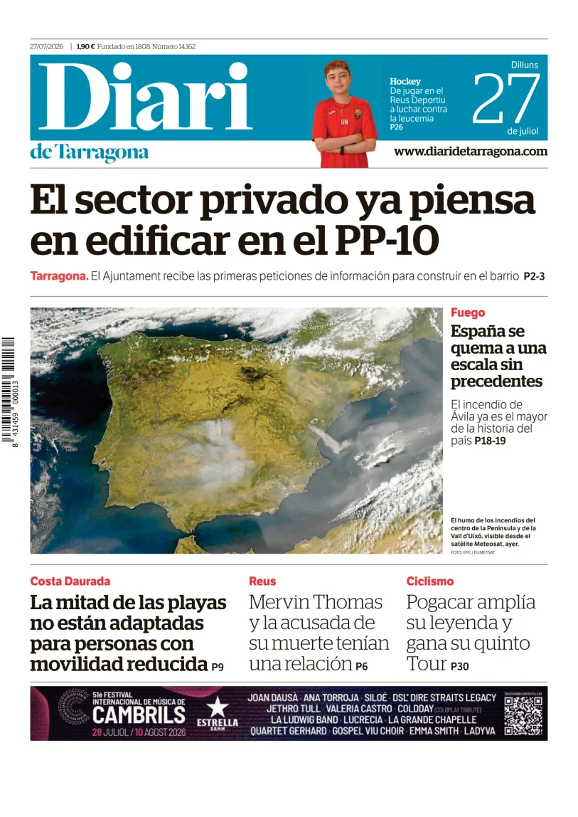 Portada de Diari de Tarragona