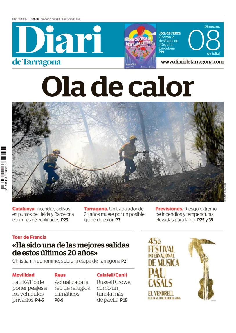 Portada de Diari de Tarragona