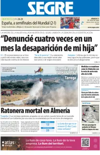 Portada de Diari Segre, 11 de julio de 2026