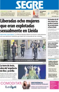 Portada de Diari Segre, 11 de junio de 2026