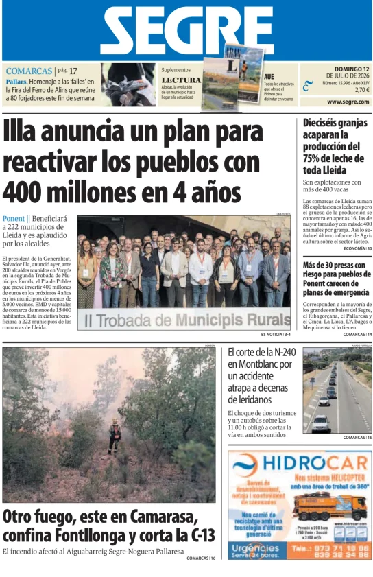 Portada de Diari Segre
