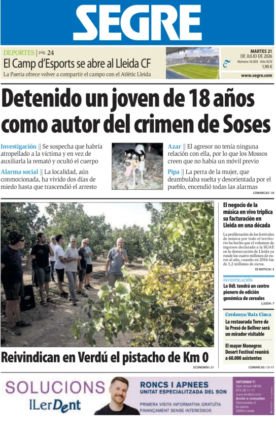 Diari Segre — 21/07