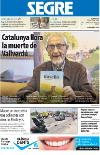 Portada de Diari Segre, 23 de julio de 2026