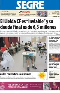 Portada de Diari Segre, 29 de mayo de 2026