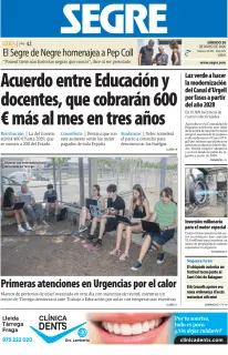 Portada de Diari Segre, 30 de mayo de 2026