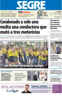 Portada de Diari Segre, 5 de junio de 2026