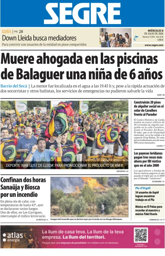 Portada de Diari Segre