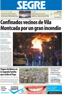 Portada de Diari Segre, 9 de junio de 2026