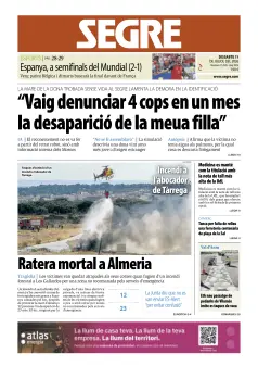 Portada de Diari Segre (Català), 11 de julio de 2026