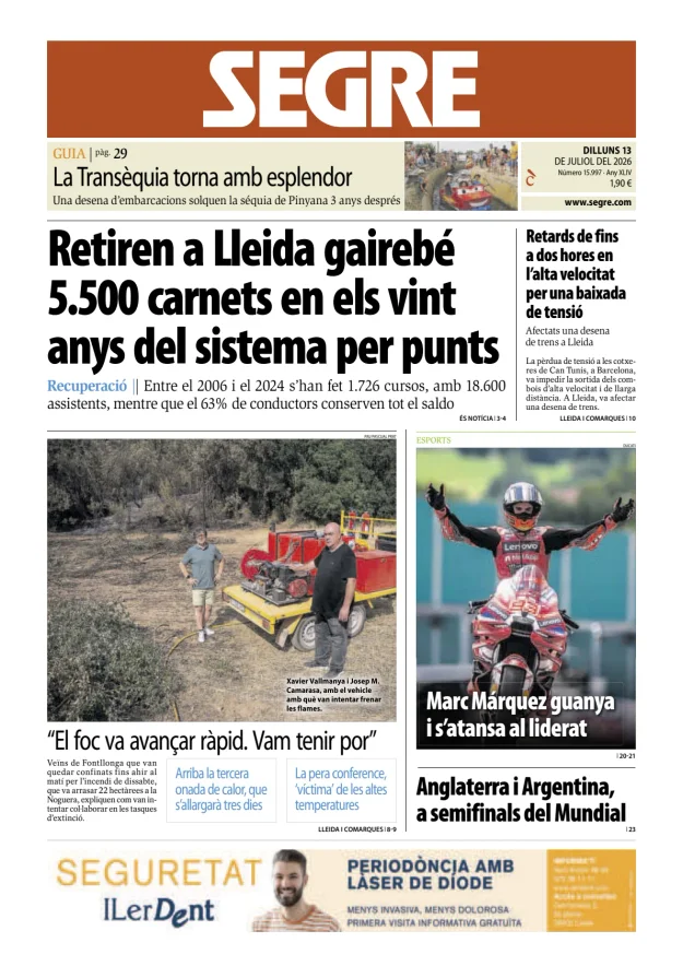 Diari Segre (Català) — 13/07