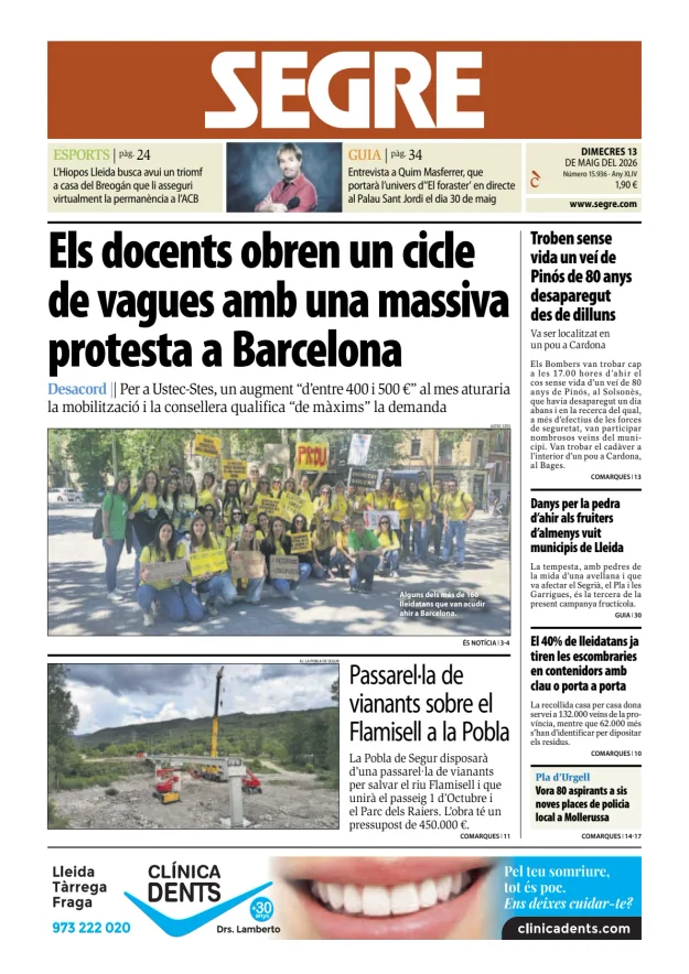 Diari Segre (Català) — 13/05