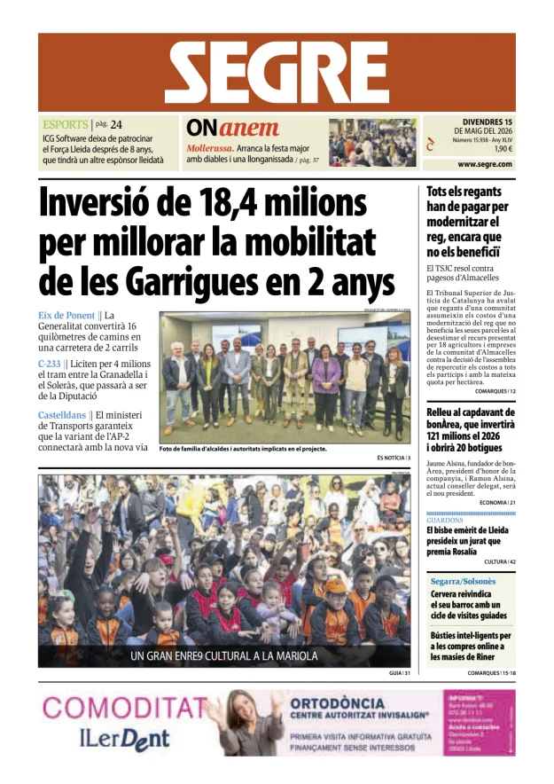 Diari Segre (Català) — 15/05