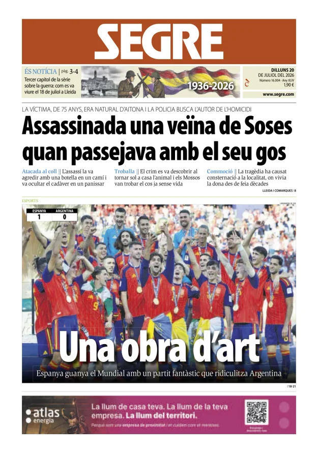 Diari Segre (Català) — 20/07