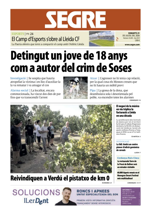 Diari Segre (Català) — 21/07