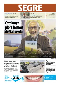 Portada de Diari Segre (Català), 23 de julio de 2026