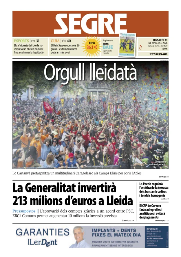 Diari Segre (Català) — 23/05