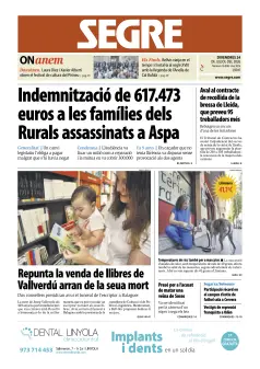 Portada de Diari Segre (Català), 24 de julio de 2026
