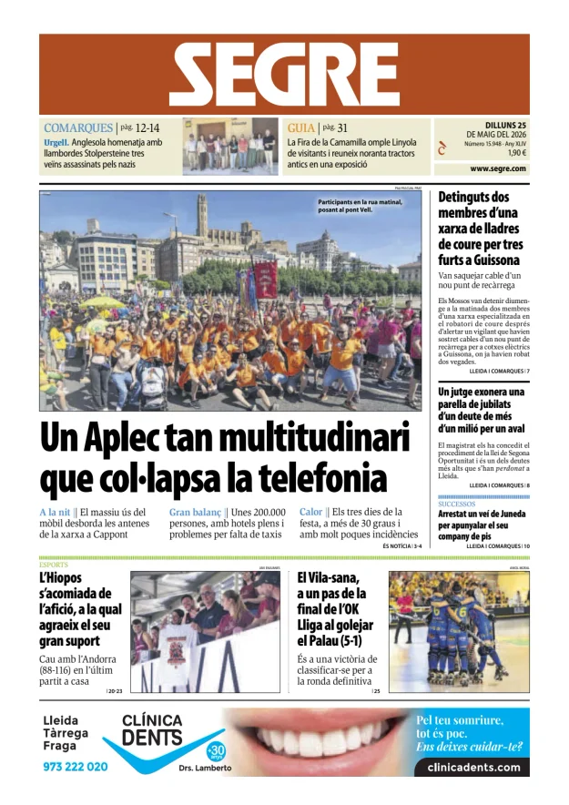 Diari Segre (Català) — 25/05