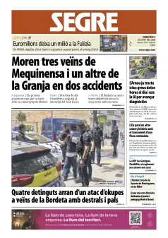 Portada de Diari Segre (Català), 3 de junio de 2026