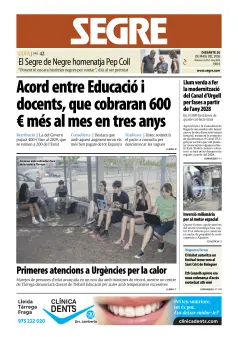 Portada de Diari Segre (Català), 30 de mayo de 2026