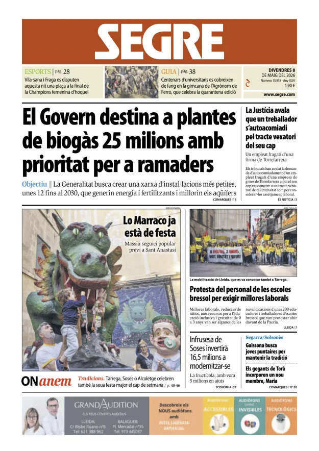 Diari Segre (Català) — 08/05