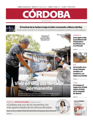 Portada de Diario Córdoba, 12 de julio de 2026