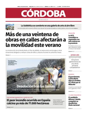Portada de Diario Córdoba, 27 de julio de 2026