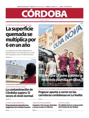 Portada de Diario Córdoba, 28 de julio de 2026