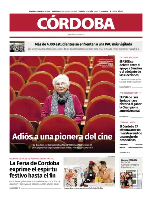 Portada de Diario Córdoba, 31 de mayo de 2026