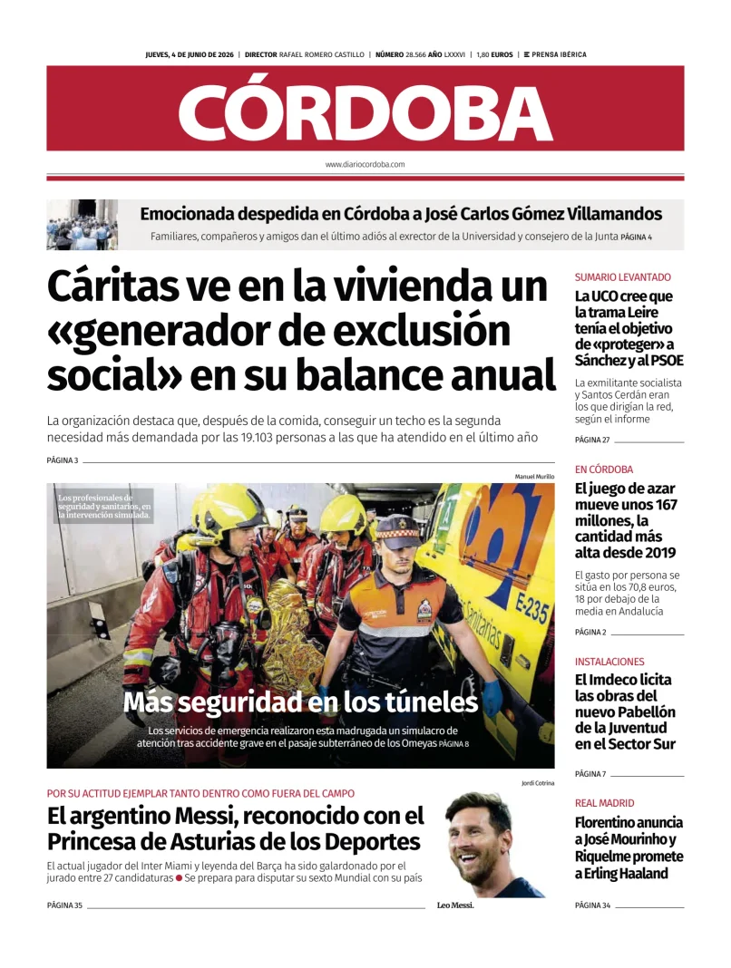 Portada de Diario Córdoba