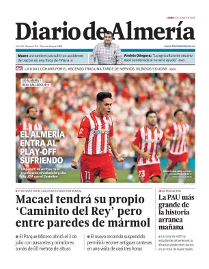 Portada de Diario de Almería, 1 de junio de 2026