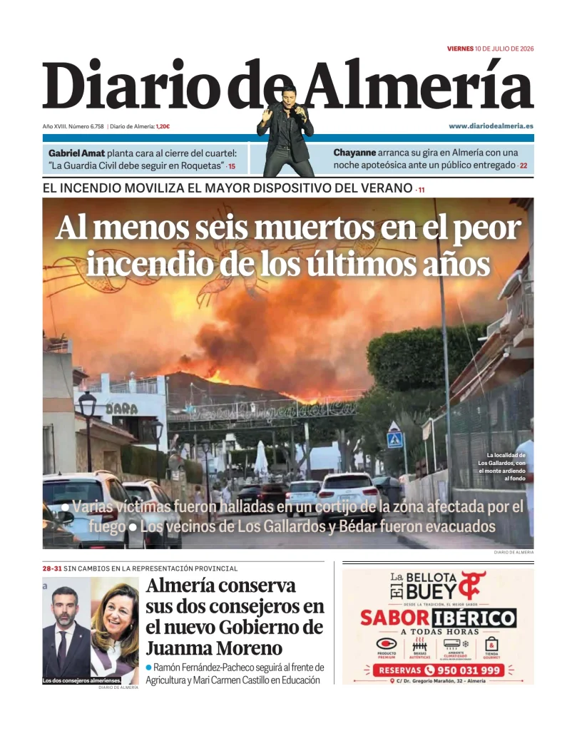 Portada de Diario de Almería